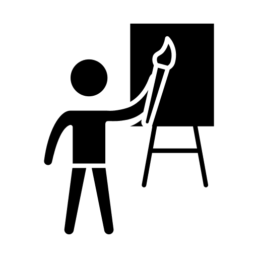 Artist pictogram humanpictos painter icon
