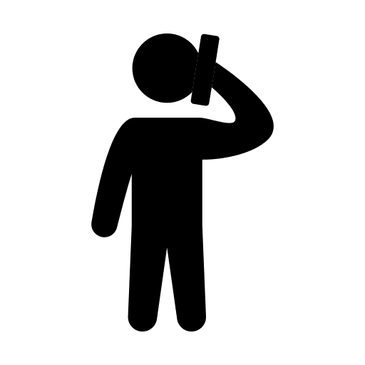 Commuication call humanpictos smarthphone icon