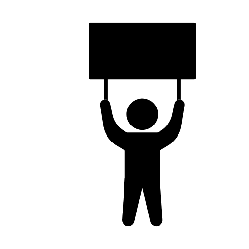 Protest signboard humanpictos protest icon