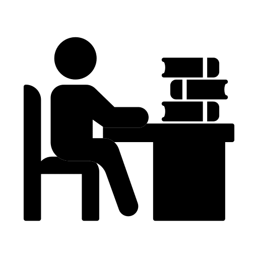 Studying pictogram student people icon