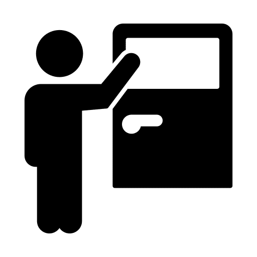 Door locker pictogram people icon