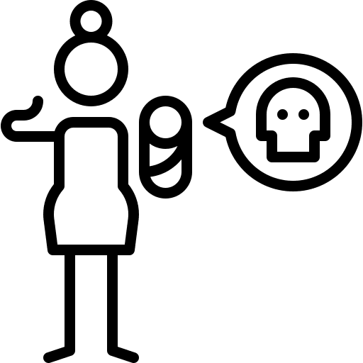 Death caucasian newborn mother icon