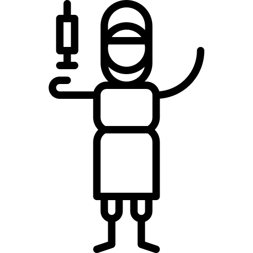 Doctor syringe healthcare and medical vaccination icon