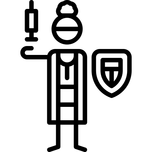 Shield sterilization protection vaccine icon