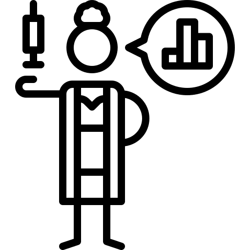 Statistics statistics vaccine graph icon