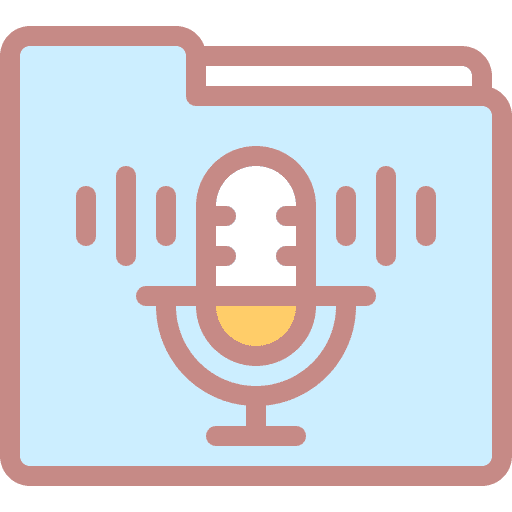 Folder folder podcast communications icon