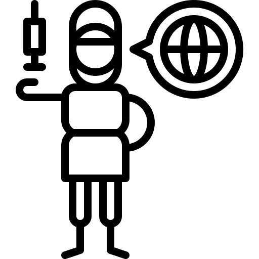 Vaccination hygiene hospital protective gear icon