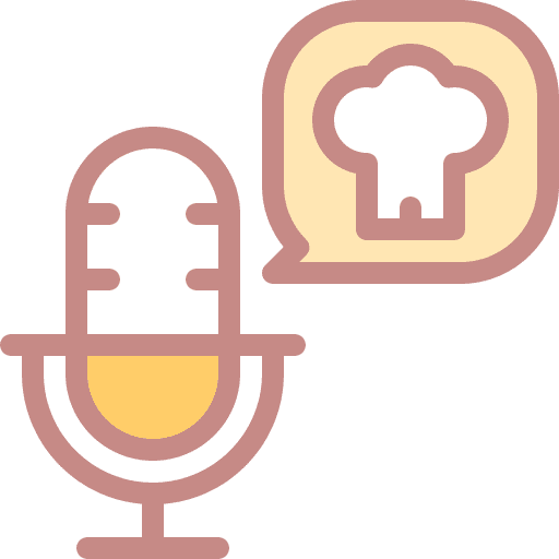 Cooking chef hat multimedia podcast icon Cooking chef hat multimedia podcast icon