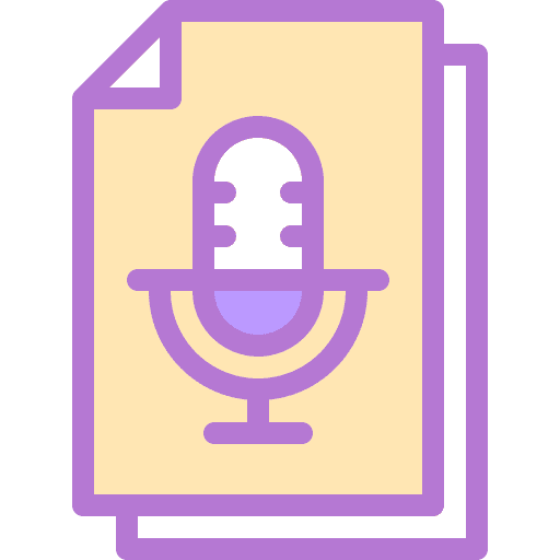 File file microphone podcast icon File file microphone podcast icon
