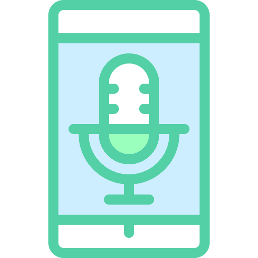 Smartphone multimedia communications podcast icon Smartphone multimedia communications podcast icon