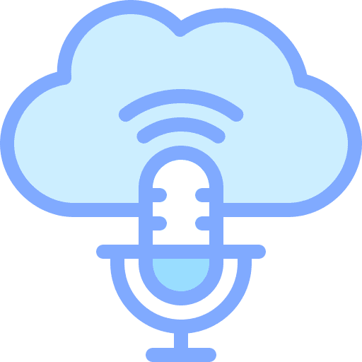 Cloud podcast microphone cloud icon Cloud podcast microphone cloud icon