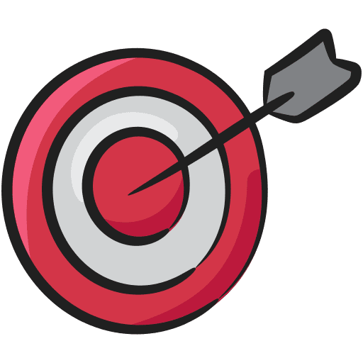 Target challenge achievement marketing icon