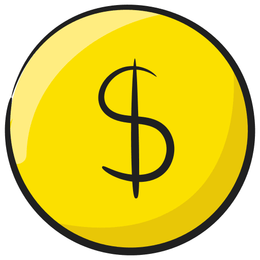 Dollar coin price money dollar coin icon