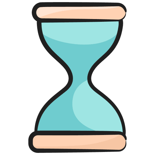Hourglass waiting time and date time icon