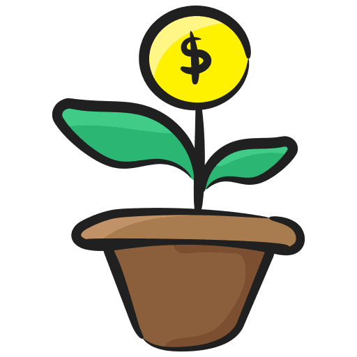Money growth business and finance bank investment icon