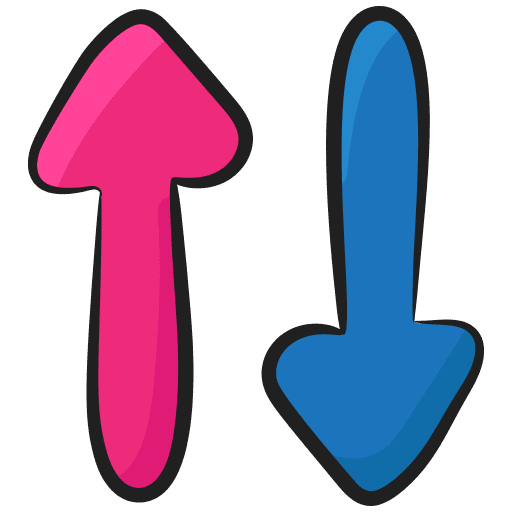 Arrows up down direcional arrows icon