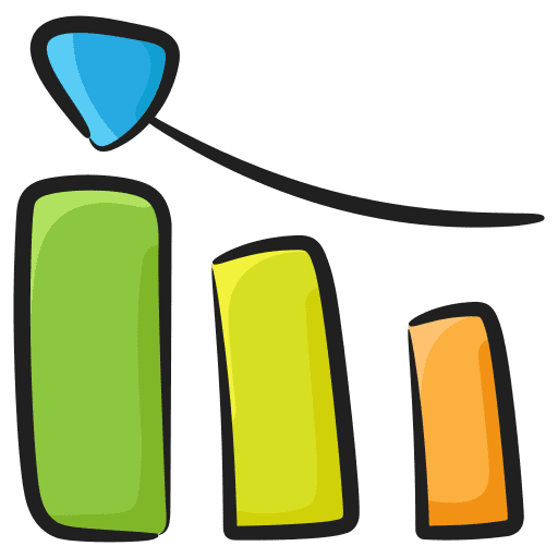 Growth chart finance statistics business and finance icon