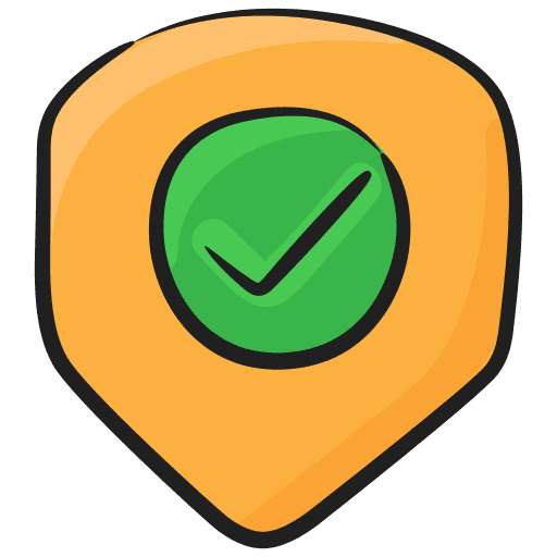Shield lock shield check icon