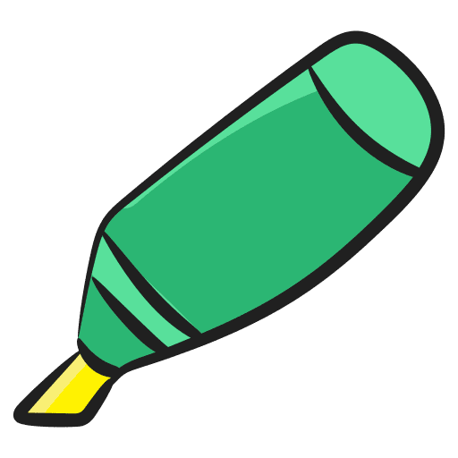 Highlighter education write pen icon