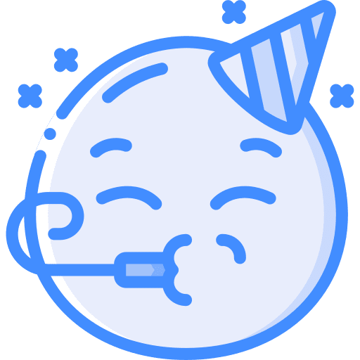Party blow smileys celebration icon