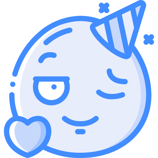 Flirty wink love smileys icon