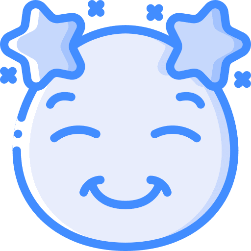 Happy content stars smileys icon
