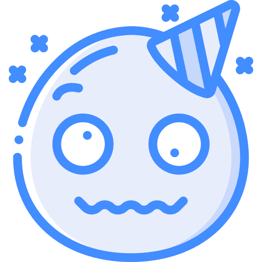 Silly happy party fun icon