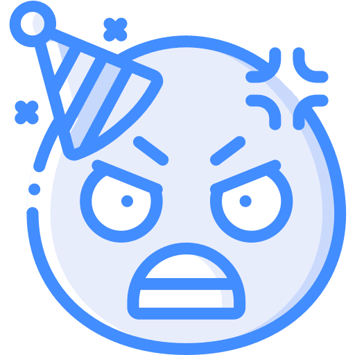 Angry mood hat smileys icon