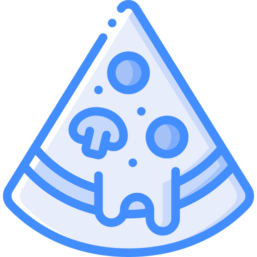 Pizza cheese toppings food and restaurant icon