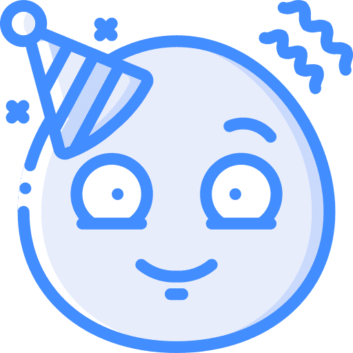 Happy smile happy party icon
