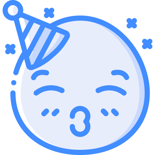 Kiss flirty smileys face icon