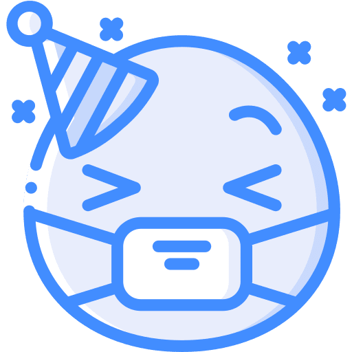 Mask mask party hat icon