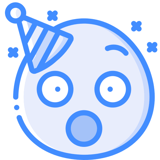 Shocked scared hat shocked icon