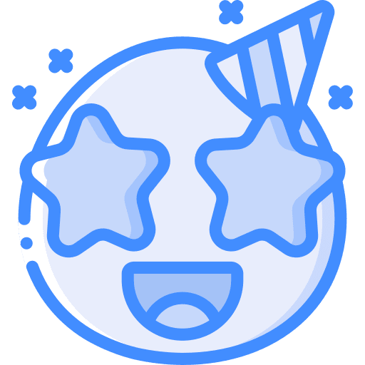 Starstruck star smileys eyes icon