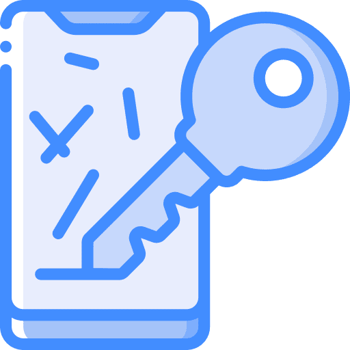 Smartphone keys smartphone scratch icon