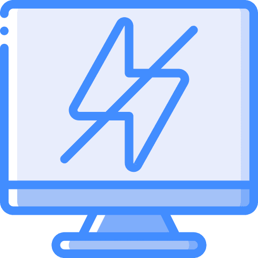 Desktop computer broken desktop computer electronics icon