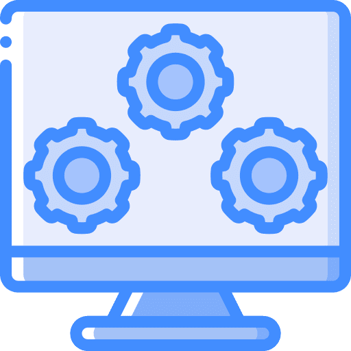Desktop computer adjustment desktop computer electronics icon