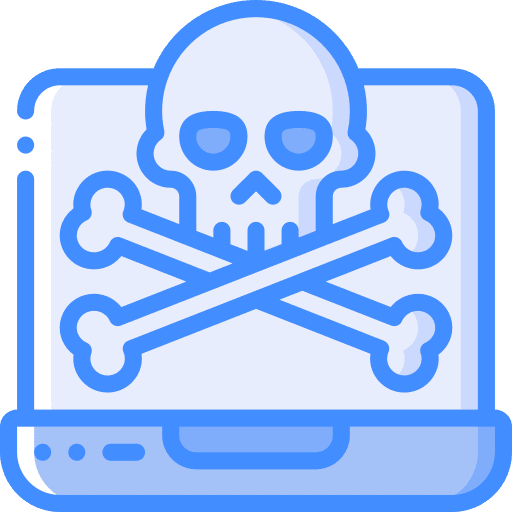 Laptop bully threat electronics icon