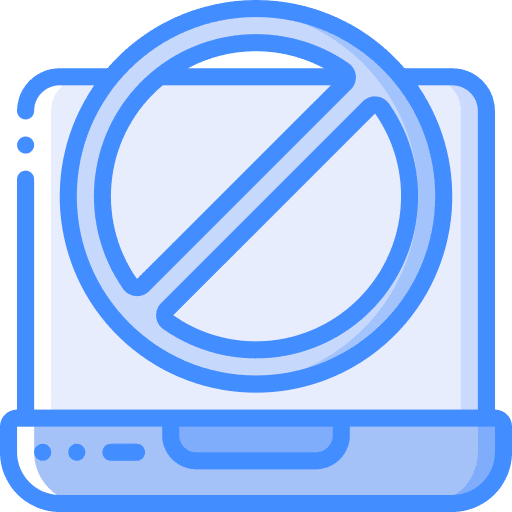 Laptop laptop warning deny icon