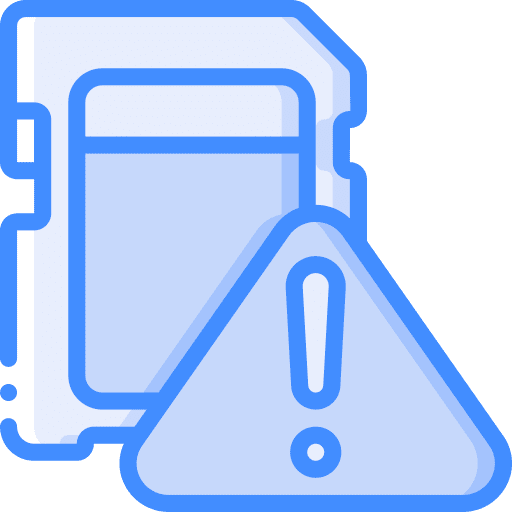 Memory card error connectivity memory card icon