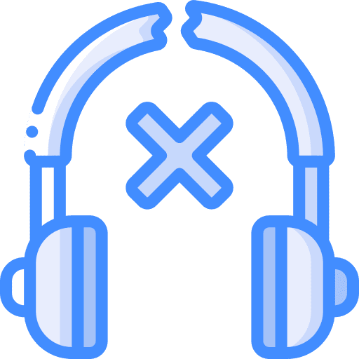 Music headphones music headphones electronics broken icon