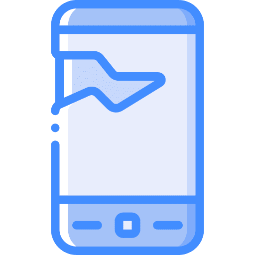 Smartphone electronics broken breakable icon