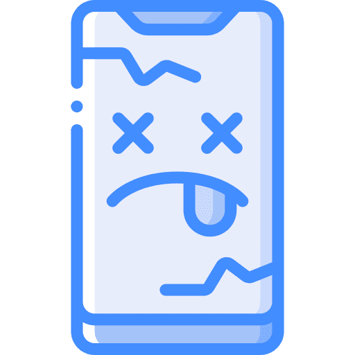 Smartphone electronics smileys dead icon