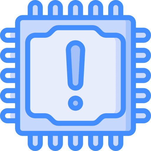 Chip processor cpu tower processing icon