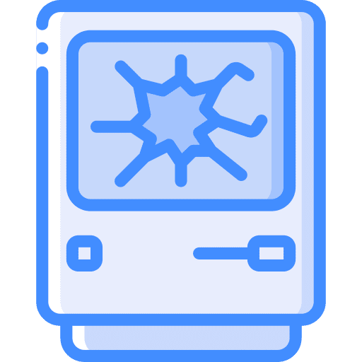 Computer device broken electronic icon
