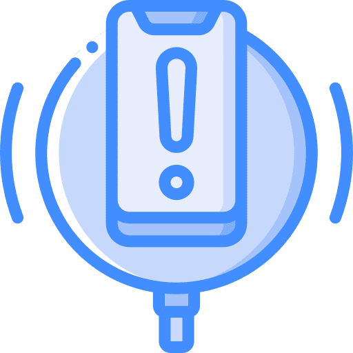 Wireless charger error technology battery level icon
