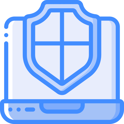 Laptop antivirus verified protection icon