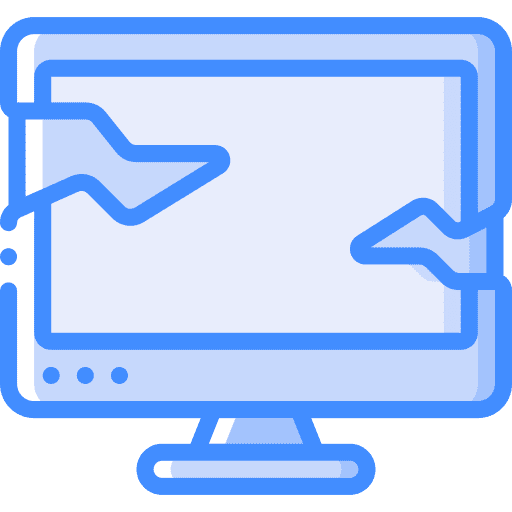 Monitor television crack computer icon