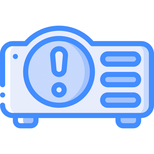 Projector risk alert damage icon