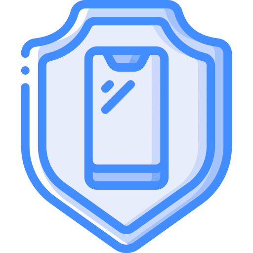 Shield protection mobile phone smartphone icon